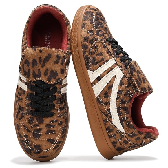 Steve Madden Shoes - Leopard Print Sneakers with White Stripes